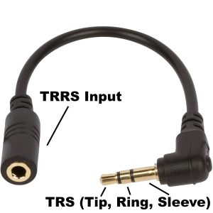 3.5mm TRS Jack Female to 3.5mm TRRS Male Converter